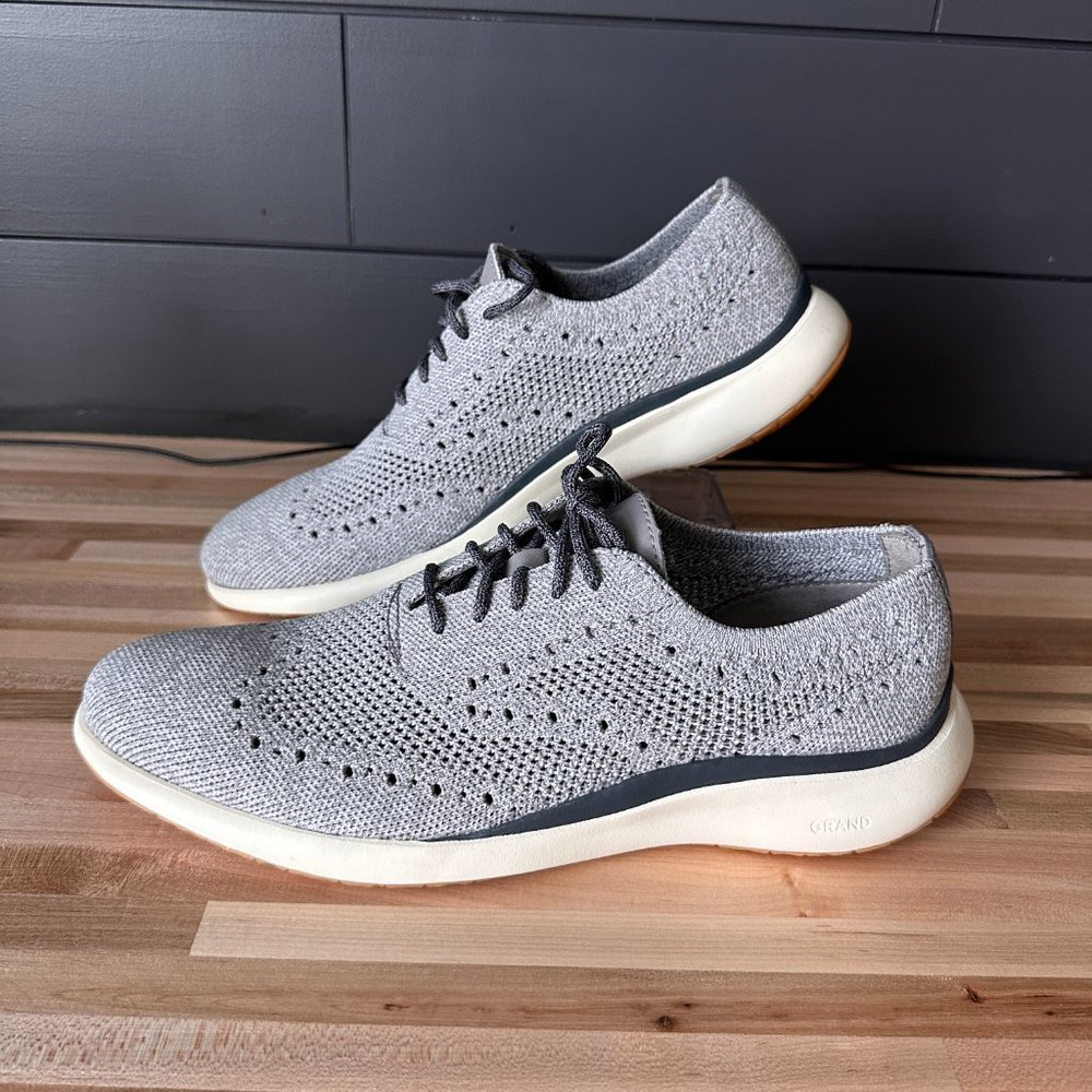 Cole Haan Men's Grand Troy Knit Ox Oxford - 8.5 Mens NIB Cool Gray/Ironston Gray